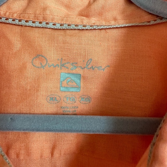 Men’s Quiksilver Long Sleeve Button-Down Linen Shirt XL - Picture 5 of 6